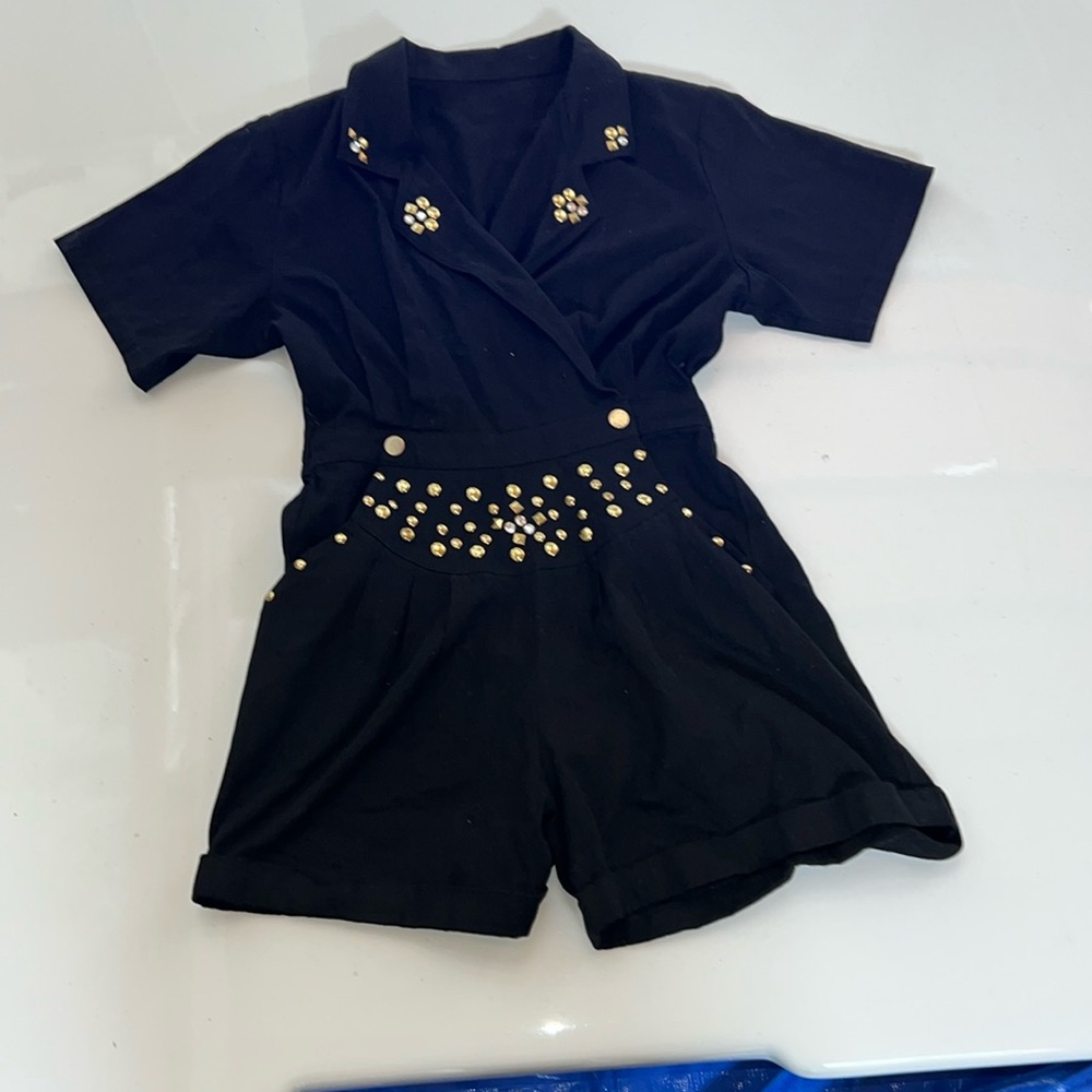 One piece studded romper size medium